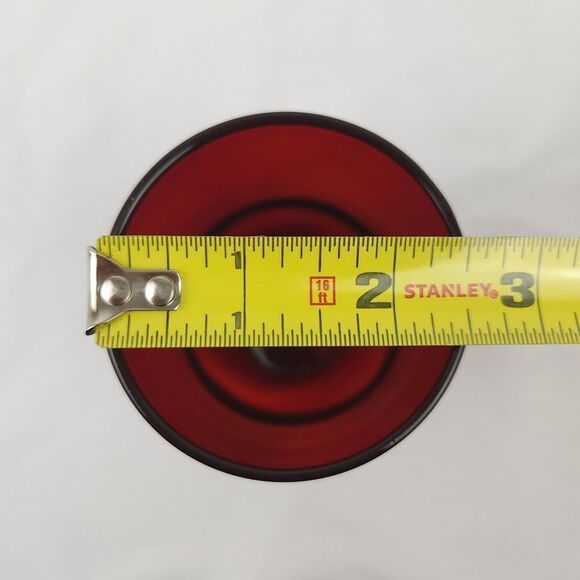 Vintage Anchor Hocking Royal Ruby Red Depression Glass Drinking Tumbler Set of 3 - Picture 7 of 8